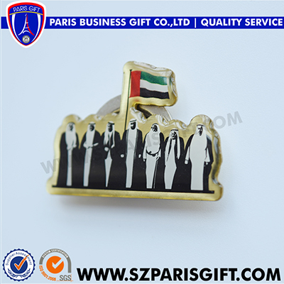 UAE national custom lapel pin with epoxy