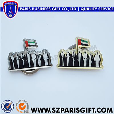 UAE national custom lapel pin with epoxy