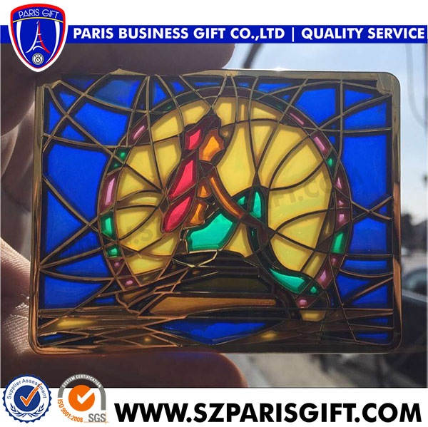 USA special design stained glass lapel pin badge