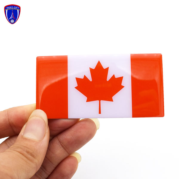 Canada flag metal base plate for hotel leather menu