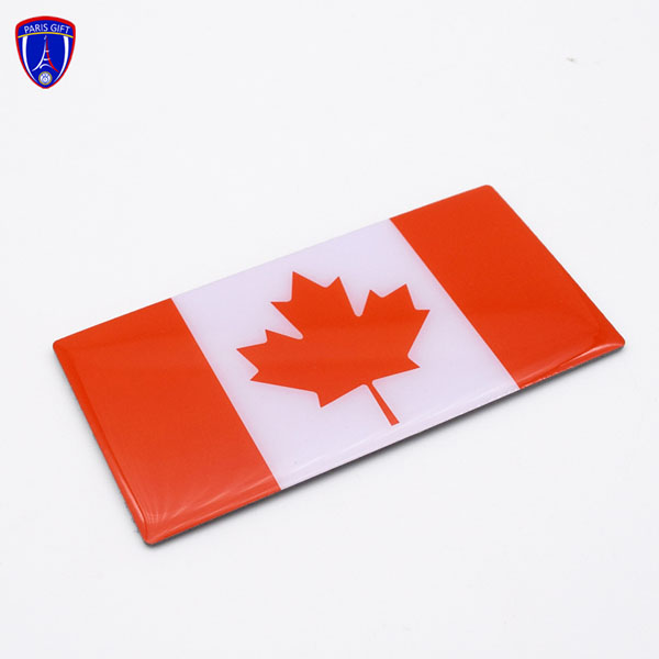 Canada flag metal base plate for hotel leather menu