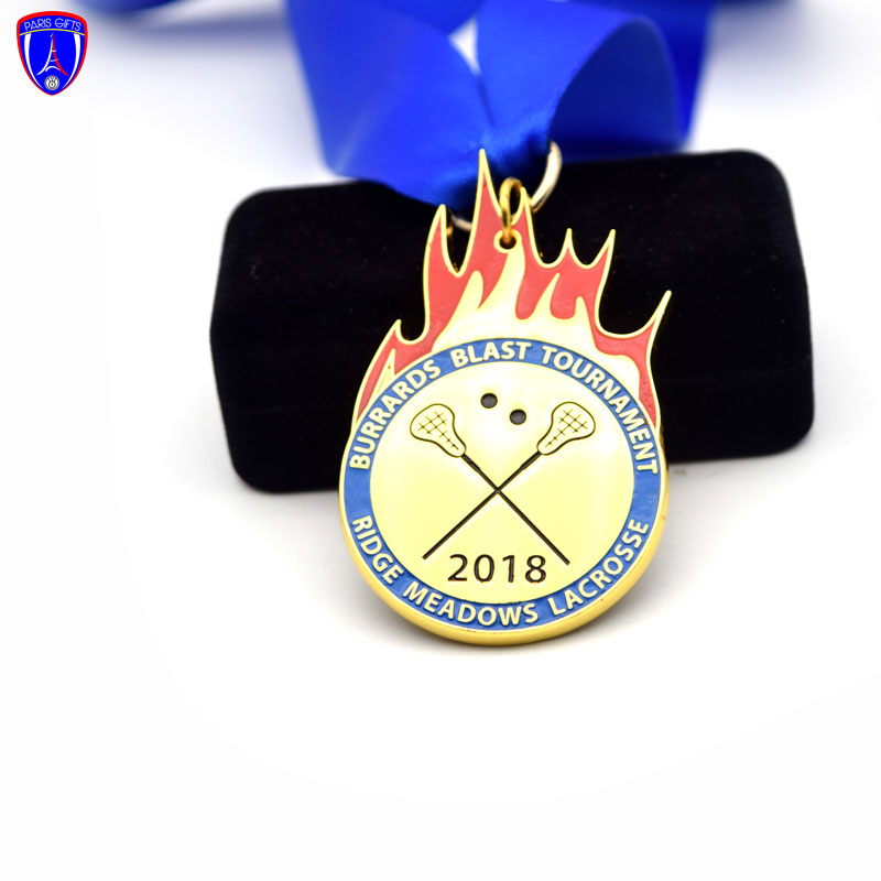 Custom high quality blast tournament medals gold metal medal ename color