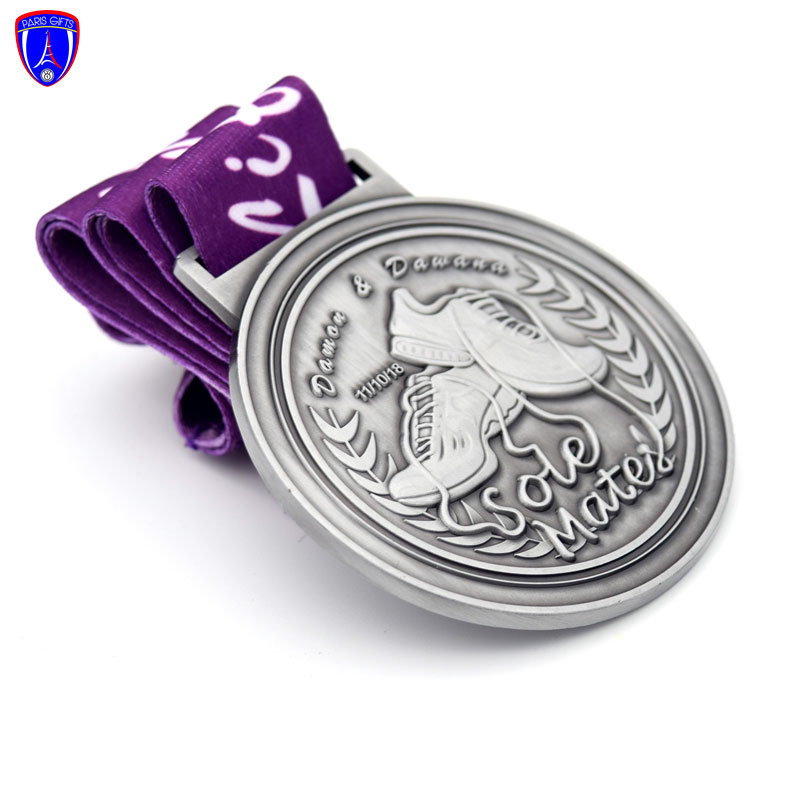 American Love Marathon Medal Marriage Memorial Medal Metal Alloy Silver Medal