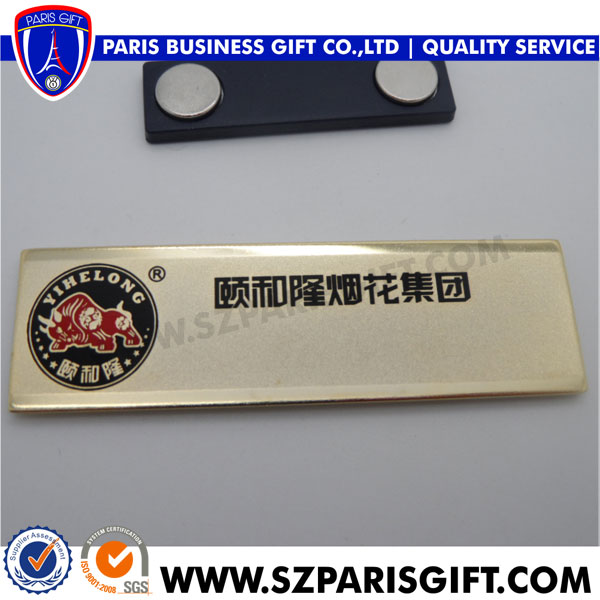Company Name Badge Plating Gold Color