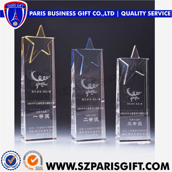 Souvenir Crystal Trophy Star